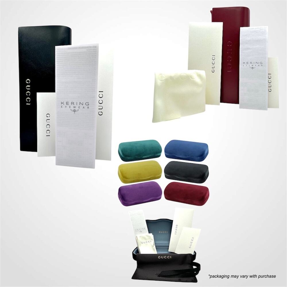 New GUCCI Sunglasses Black Cat Eye Gold Metal Front Interlocking GG Logo Womens - Picture 4 of 4